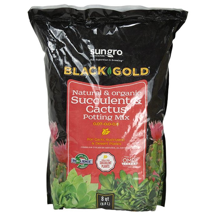 Black Gold Succulent and Cactus Mix 8 quart bag front