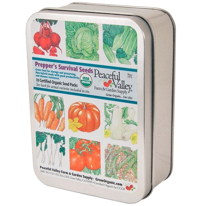 Gift Seed Tin - Prepper's Survival Collection