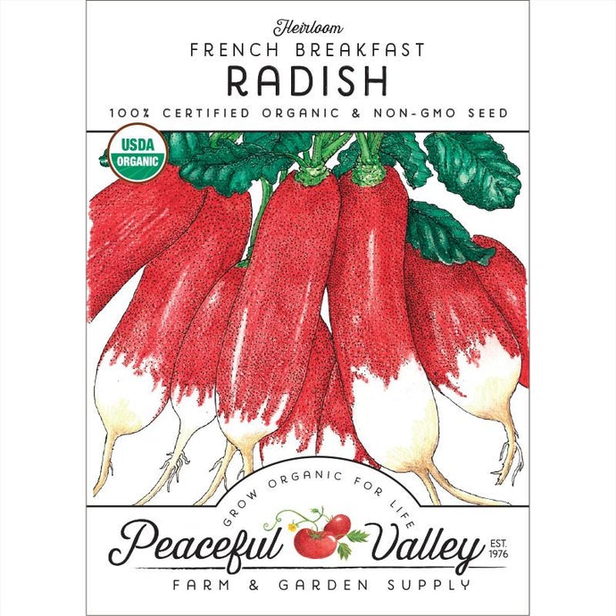  Organic  Radish  French  Breakfast-pack 