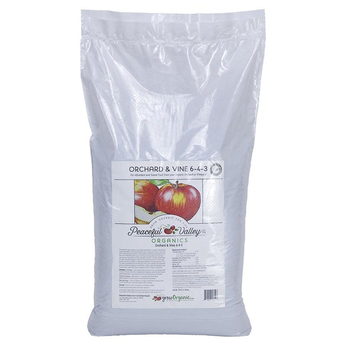 Peaceful Valley Organics Orchard and Vine 6-4-3 (25 lb)