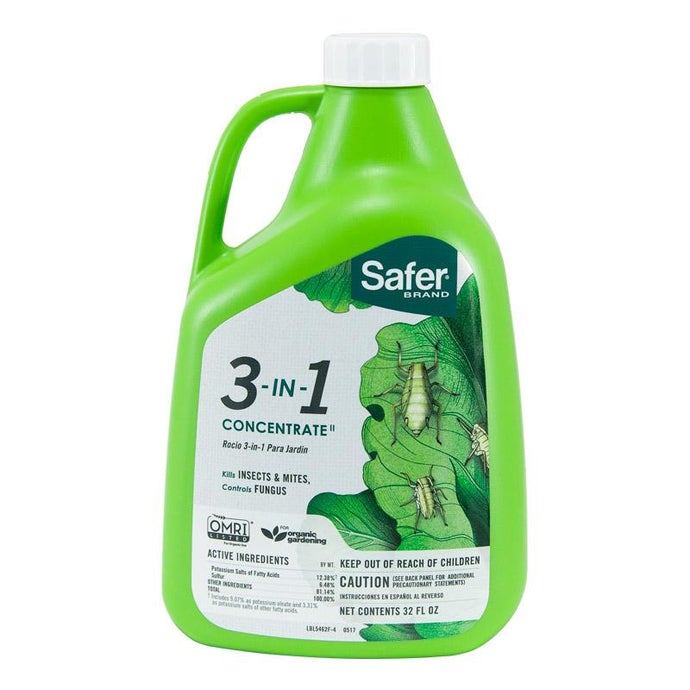 Safer 3-In-1 Garden Spray (32 oz concentrate)